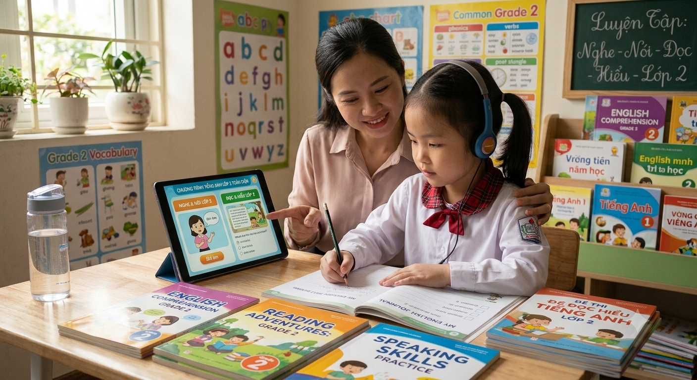 Nghe, nói, từ vựng và câu