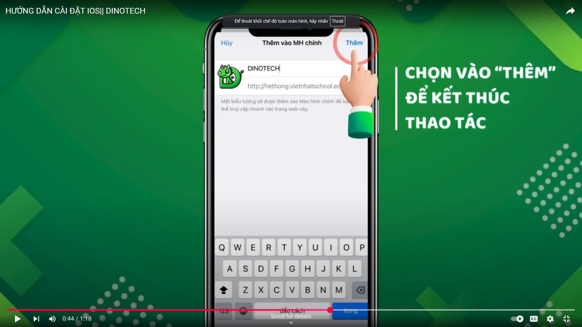  HƯỚNG DẪN CÀI ĐẶT IOS || DINOTECH